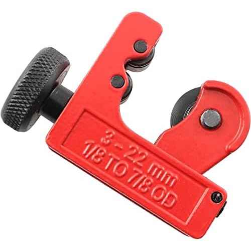 YXQ Mini Arrow Cutter 3-22mm (1/8'' - 7/8'') Adjustable Tube Cutter for Copper Pipe/Stainless Steel Tubing,Red