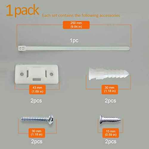 Anti-Tip Furniture Wall Anchor Straps(6 Pack,with Screws),Wall Anchors Straps Kit for Bookshelf or Dresser,Adjustable Safety Furniture Wall Straps for Baby,Kids,Dogs,Cabinet,Bed,Shelf,etc.(White)