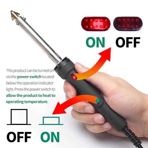 YIHUA 960-IV Bumper Repair Plastic Welder Kit with Power Switch, Indicator Light with 3 Tips, 20/20 Black & White Plastic Rods, 5 Polish Foam, Steel Mesh for Plastic Welding, Fuel Tank, Kayak Repair