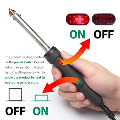 YIHUA 960-IV Bumper Repair Plastic Welder Kit with Power Switch, Indicator Light with 3 Tips, 20/20 Black & White Plastic Rods, 5 Polish Foam, Steel Mesh for Plastic Welding, Fuel Tank, Kayak Repair