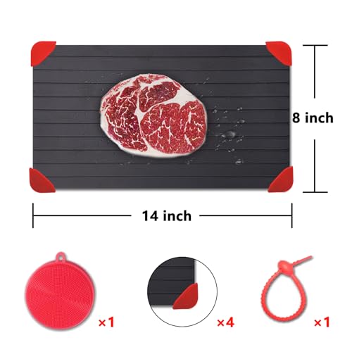 YUNDOOG Large 14x8in Defrosting Tray - Natural Heat Thawing Plate, 13.6 x 7.8 x 0.8 in