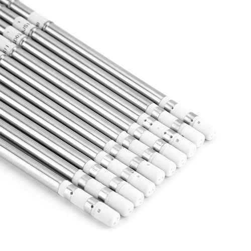 T12 Series Soldering Iron Tips Welding Tool Replacement FX-951 Rework Station for Efficient Soldering Work (Pack of 10)