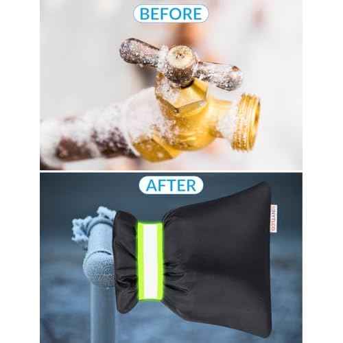 2Pack Outdoor Faucet Covers for Winter,8.3" H x 6.7" W Hose Bib Covers for Winter Freeze Protection, Outside Spigot Cover Insulated Waterproof Water Pipe Protector (Black-2Pack)