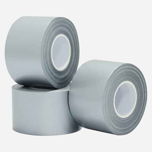 3 Pack Sliver Duct Tape £¬ Waterproof Heavy Duty Duct Tape,Strong Adhesive garyTape Bulk for Indoor Outdoor Repairs Tear by Hand, 60 Yards x 2 Inch Total£¬Bulk Value for Repairs