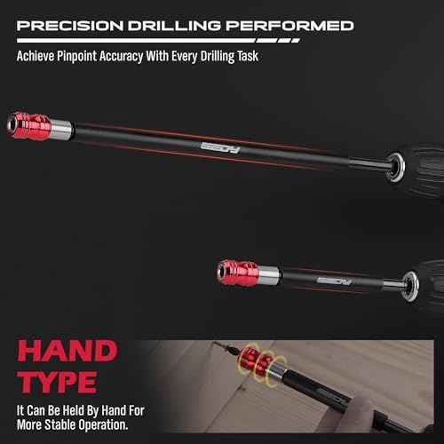 2-Piece 6", 12" Extra Long Magnetic Screwdriver Bit Holders, 1/4 Inch Hex Shank Quick Release Extension Adapter, Durable CR-V Steel, Universal Fit for Impact Driver Bits