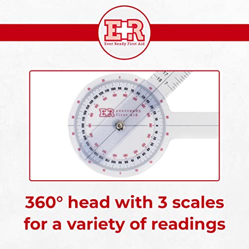 Ever Ready First Aid 12" Goniometer 360° ISOM – Variation 1