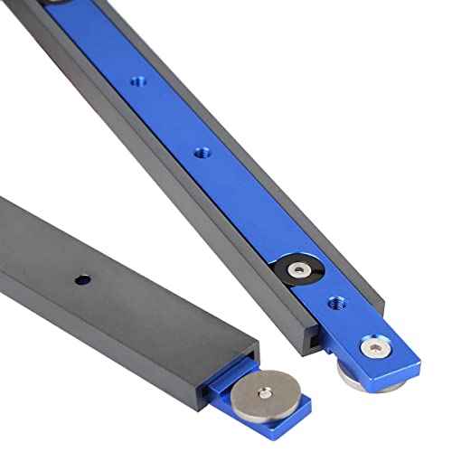 Aluminium Alloy Miter Bar Clamping Tool Slider Table Saw Gauge Rod T-Slot Track Bar Rail for Router Tables and Woodworking,300mm-Blue