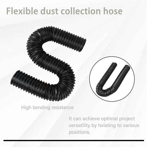 2-1/2 Inch Dust Collection fittings Dust Collector Hose 2.5 inchs Flexible Dust Collection Hose 70198, for Table Saw, Drill Press, Woodworking and Wood Shop