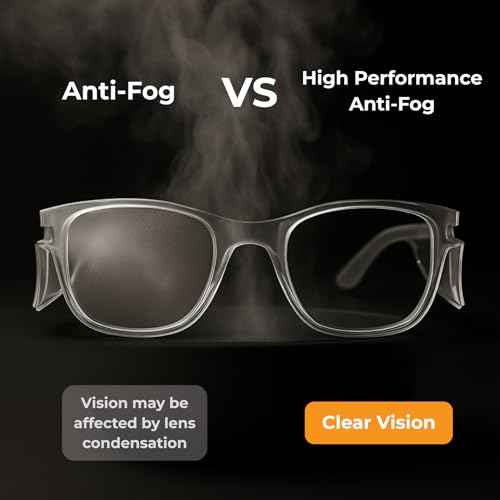 KOZIFACE E52C Anti-Fog Safety Glasses ? Z87+ Certified Protective Eyewear with Side Shields, Scratch-Resistant Clear Lens, Comfortable for Men & Women, Indoor & Outdoor Use