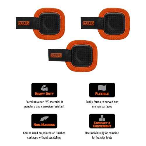 Railer MagMat Mini - 3 Pack | Premium Magnetic Tool Pad. Durable Non-Slip Magnetic Tray Holds Up to 4.5lb | Efficient Tool Organizer for Workshop & Garage