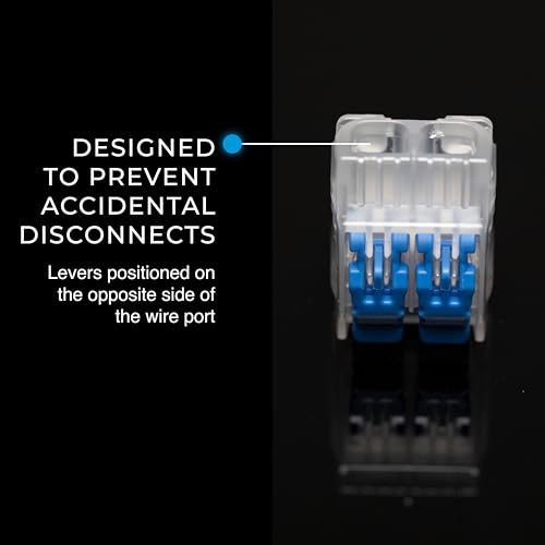 Ideal In-Sure Lever Wire Connector 2-Port 12-24 AWG, Box of 150, Model 30-10L22