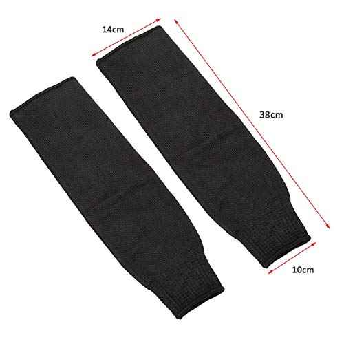 Arm Protection Sleeves, Heat Burn Cut Resistant Sleeves Steel Wire Armband Level 5 Protective Anti Abrasion Safety Arm Guard (Black 1 Pair)