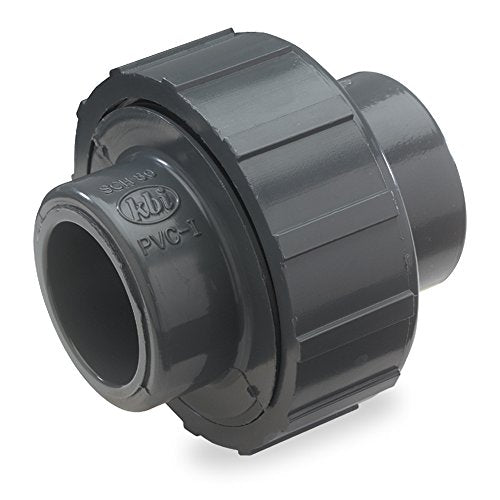 NDS U-0750-S PVC Pipe Fitting, 3/4-Inch Slip Union, Schedule 80, EPDM O-ring, Gray