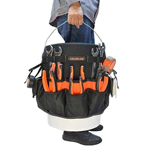 WELKINLAND 5 gallon bucket tool organizer, 5 gallon bucket holder, bucket liner, Bucket tool organizer, Tool bucket, Bucket tool bag, Bucket organizer, Bucket bag organizer, Bucket organizer