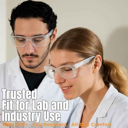 KOZIFACE E52C Anti-Fog Safety Glasses ? Z87+ Certified Protective Eyewear with Side Shields, Scratch-Resistant Clear Lens, Comfortable for Men & Women, Indoor & Outdoor Use