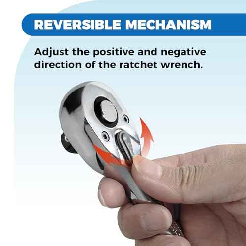 3/8-Inch Drive Ratchet, Quick-Release Reversible Ratchet Wrench, 72-Tooth 3/8 Drive Ratchet Handle, Chrome Alloy Made, Cr-Mo Head,Full Polished