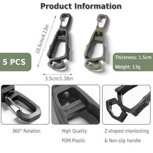 5pcs Glove Clips & Glove Holder, Glove Clips for Work Glove Holders, for Duty Belt, for Construction