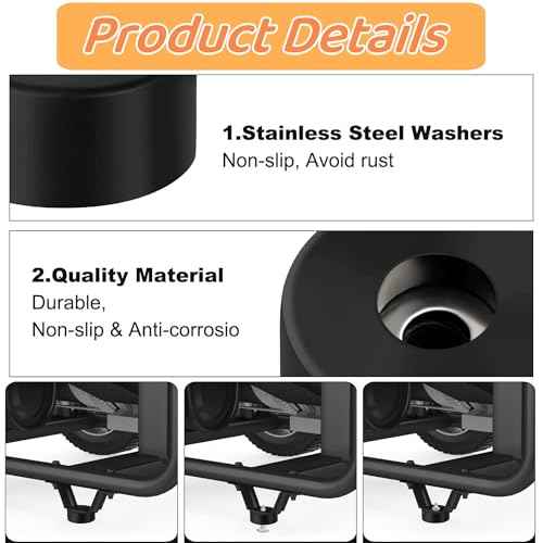 4 PCS 192310GS Air Compressor Isolator Pads, Replacement Rubber Isolator feet 094-0026, E106661, D091007 for Many Compressors Generators Pressure Washers Anti Vibration Foot Pad