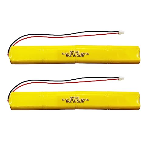 BBAT0043A Ni-Cd 9.6V 900mAh Emergency Light Lighting Fixture Battery Compatible with ELBB003 ELB-B003 ELB-B004 ELBB004 OSI OSA228 DANTONA CUSTOM-306-U BBAT0044A BAA-96 (2 Pack)