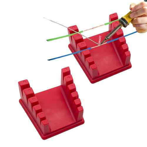 2PCS Soldering Station Clamp,Welding Soldering Holder Station Helping Hands Soldering Station Wire Clamp Bracket Holder with 5 Slots Third Hand Station with Magnetic for 30AWG to 12AWG Wire Cable