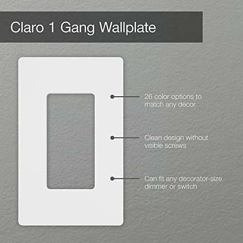 Lutron Claro Snow Satin 1-Gang Wall Plate Cover - Pack of 1