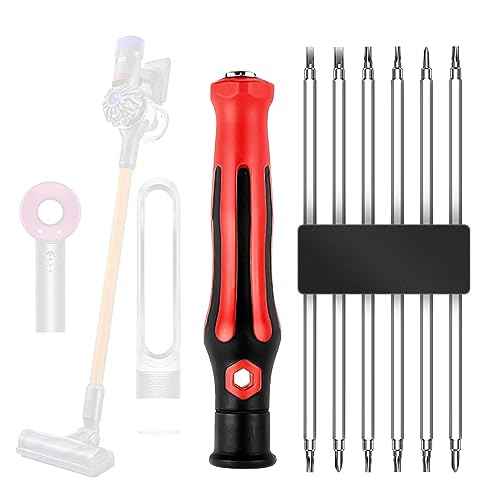 Screwdriver Set Special Repair Tools Compatible with Dyson V6/V7/V8/V10/V11 Vacuum Cleaner, Heavy Duty Star Torx Screwdriver Set, 6 in 1 Screwdriver Disassembly Tool Compatible with Dyson Supersonic