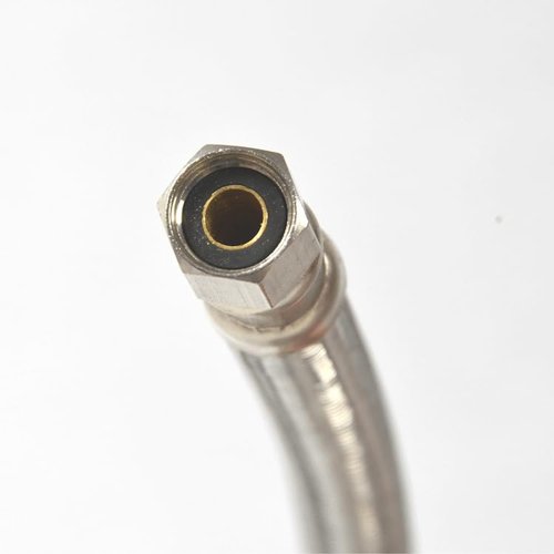 Refrigerator Icemaker Hose (10 FT) - Universal Fit to ALL Refrigerator Brands - Icemaker Water Supply Line - ¼” x ¼” Connections - SS Refrigerator Supply Hose for Ice & Water