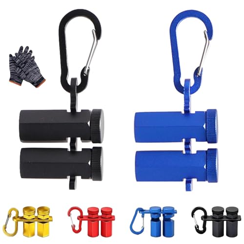 Fotymiu Tall Stair Gauges for Framing Square – Hexagonal Lock, Holder & Hook (Blue-1 Set)