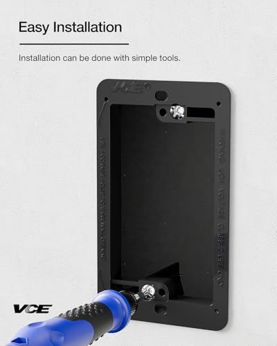 VCE Low Voltage Mounting Bracket Flush Box Black 5-Pack - Easy Install