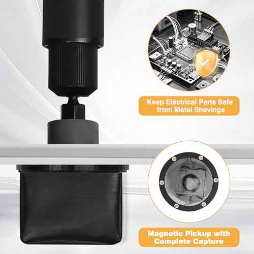 Electrical Dirt Bag - Strong Magnetic Metal Shaving Catcher for Use with Carbide Panel Hole Saws, Round Drilling Catcher Bag for Electrical Panels