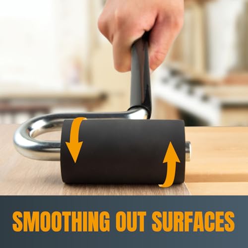 POWERTEC 12-Inch Long Handle J-Roller for Laminate & Veneer Installation | 1 Pack