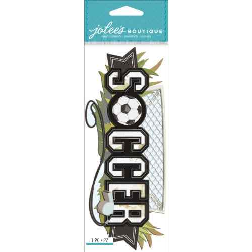 Jolee's Boutique Dimensional Stickers, Soccer Title