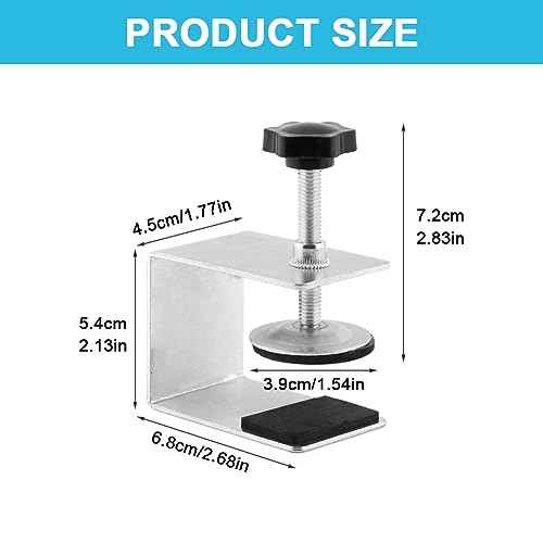 Cabinet Drawer Installation Clamps, 2/4PCS C Clamps Drawer Fixing Clip with Silicone Protect Pad, Woodworking Cabinet Hardware Jig for Door Front Knobs, Pulls Handles Install(Size:2pcs)