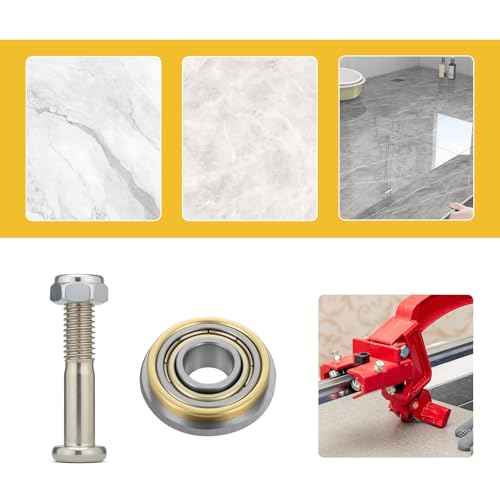 2 Pack Tile Cutting Wheels Tungsten Carbide Bearing Ceramic 22¡¿6¡¿6mm Cutting Blade Replacement with Bolt Lock Nut Ball Bearings Glass Cutter Wheel Replacement for Manual Machine