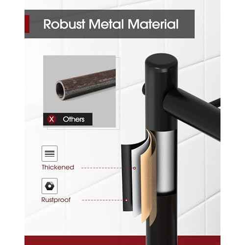 Storage Shelves - 5 Tier Shelf Organizer, Heavy Duty Garage Shelving Unit with Leveling Feet, Stable Metal Shelves Organizer for Pantry, Kitchen and Closet, 33.0" W x 12.6" D x 72.0" H, Black