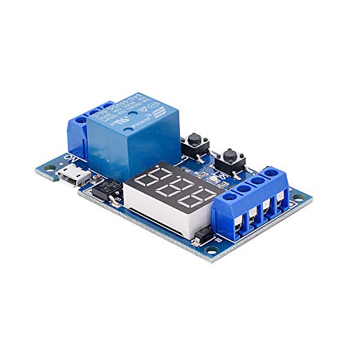 Programmable Timer Relay Module with LED Display - 6-30V DC, Micro USB, Smart Home & Industrial Control
