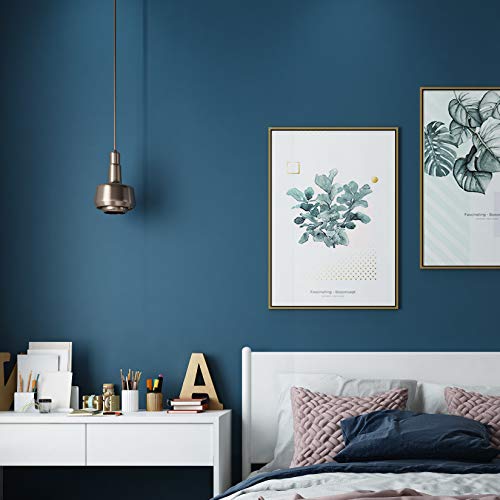 Livelynine Peel and Stick Wallpaper Blue Teal Contact Paper for Cabinets Desk Walls Self Adhesive Bulletin Board Paper Roll for Classroom School Navy Blue Wallpaper Removable Bedroom Dorm 15.8x78.8