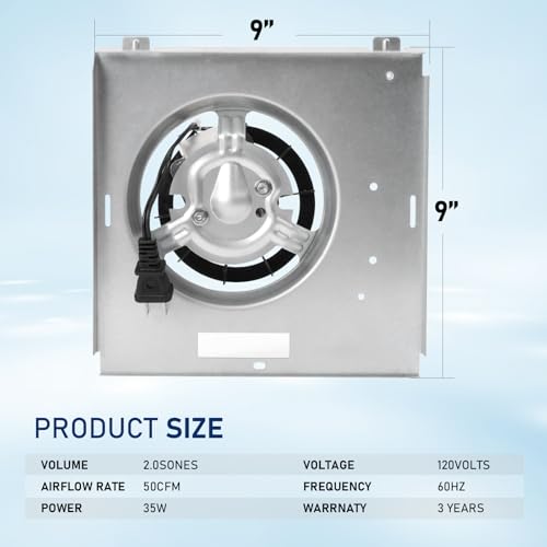 Motoasis 50CFM Bathroom Fan Motor Replacement for Nutone 763RLN Series - Upgrade