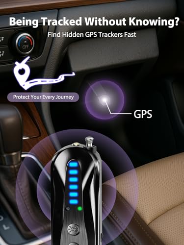 ERYITRDK Black Hidden Camera & GPS Detector Portable Spy Device Finder