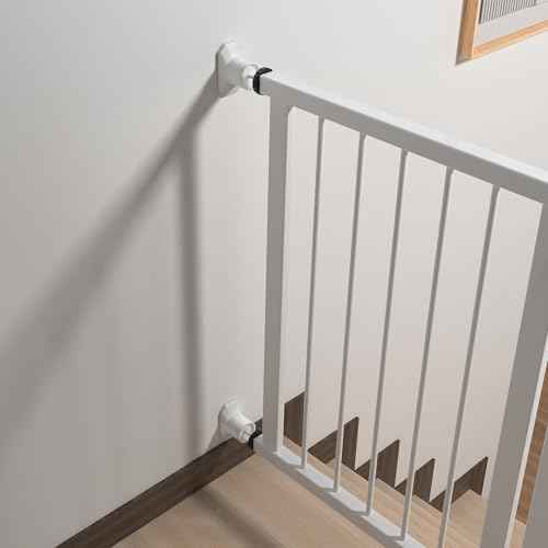 ICERO Baby Gate Extender Wall Protector (4 Pack) Pressure Mounted Gates Extension Kit Extends 1.1-3.5 inches Child Safety Gates and Protect Walls & Doorways from Pet & Dog Gates,Work on Stairs,White