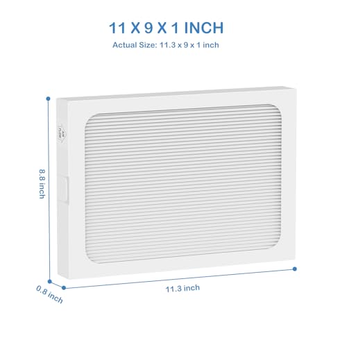 9 x 11 x 1 MERV 13 Replacement Dehumidifier Filter Compatible with Santa Fe Compact70, Ultra70, Element, Compact2, UA 65H dehumidifier Models, 4 Pack