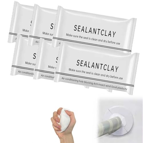 6 Pack Moldable Sealant Clay - Fast Drying Repair Putty for Pipes Walls & Gaps