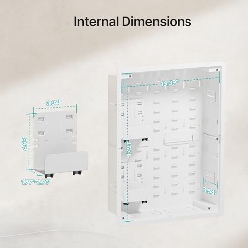 17-Inch In-Wall Media Box Recessed Outlet Cable Management Kit - PEGZONE