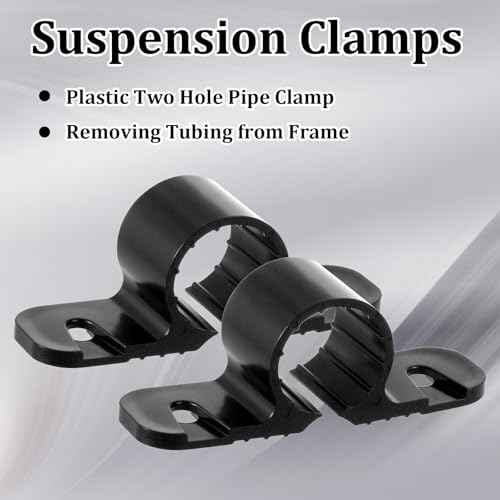 25 Pack 1/2 Inch Pipe Supports Suspension Clamp Pipe 2 Hole Mount Pipes Clamps PVC Pipes Strap Clips Conduit Strap Clamps Cushioned Heavy Duty Conduit Clips for PEX, Copper, CPVC