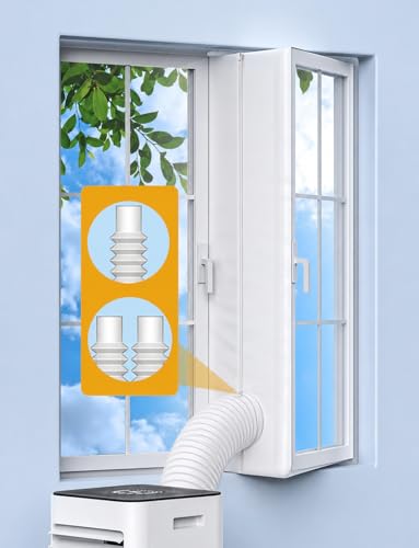 118 Inch Portable AC Window Seal Kit for Casement & Crank Windows - No-Drill Waterproof Vent