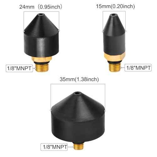 Kodilin 3PCS 1/8-Inch Rubber Tip Set for Air Blow Gun
