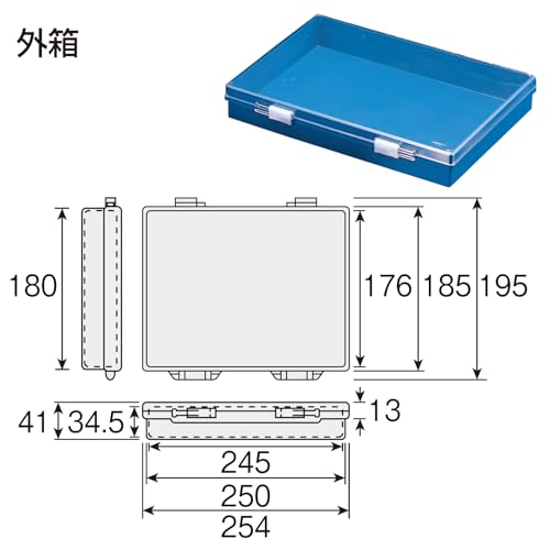 HOZAN B-10-AB Storage Case – 36 Min Variation, 10x1.6x7.3 in, ABS/AS