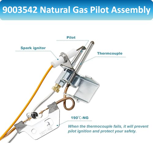 Long Term 9003542 Pilot Assembly for Natural Gas Water Heaters - Compatible with Reliance, A.O.Smith, Kenmore, State GS & GSX, Replaces 100109295
