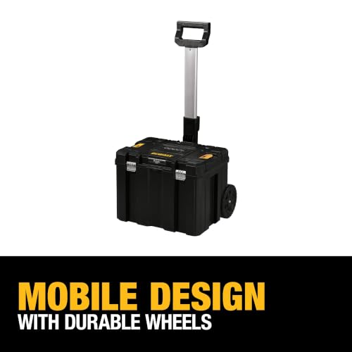 DEWALT Large Rolling Tool Box with Wheels and Telescopic Handle