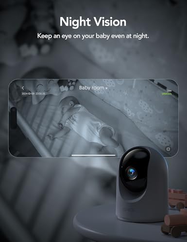 GNCC 2K Night Vision Indoor Security Camera 4-Pack with Phone App & Pan/Tilt
